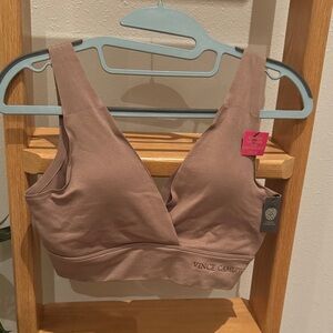 🆕 Vince Camuto Women's Brown Triangle Wireless padded Bralette